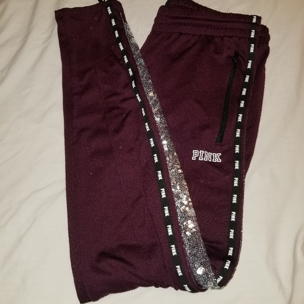 PINK VS bling joggers size small
